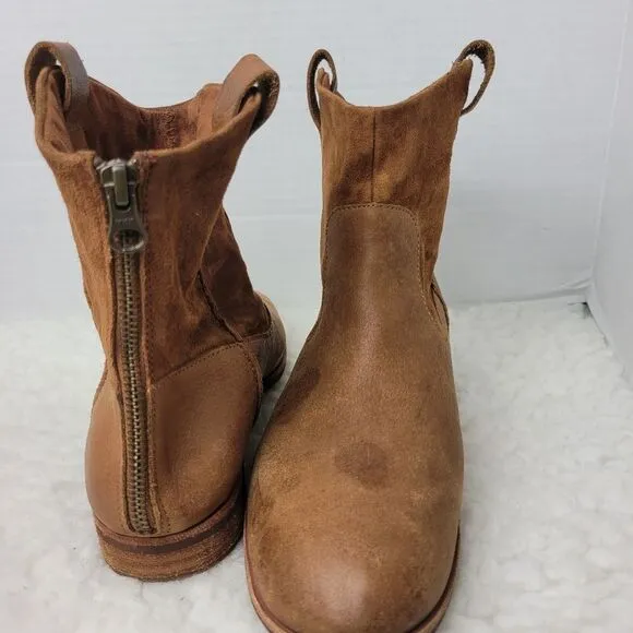 Kork-EaseThe Original Ticino Womens Size 8 Brown Leather Back Zip Ankle Boots