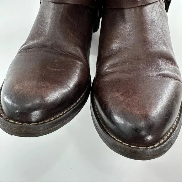 Krbonell ankle booties size 8.5 brown leather boots rodeo western harness