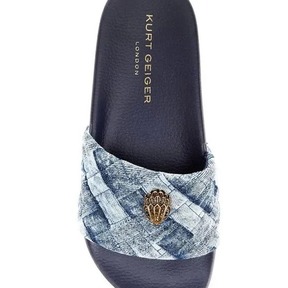 Kurt Geiger London Meena. Eagle Denim Sandals