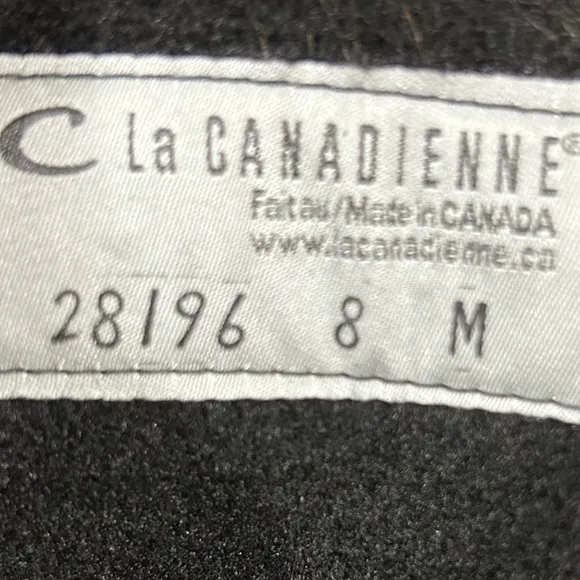 LA CANADIENNE Black Leather Knee High platform BOOTS Size 8