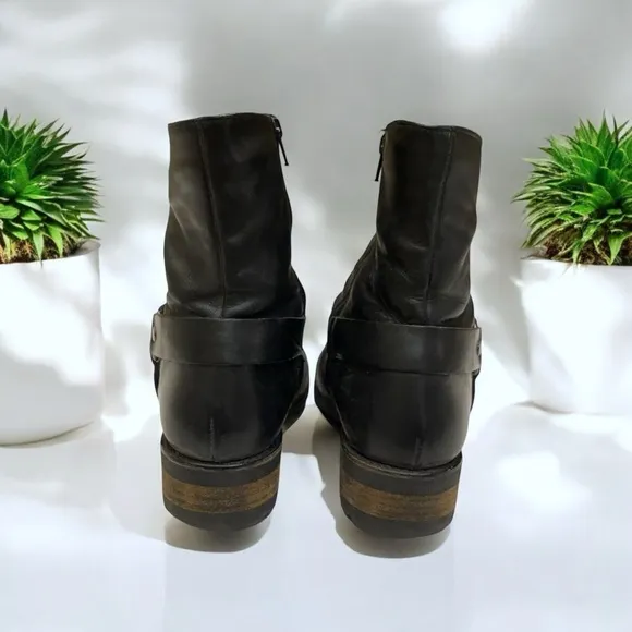 La Canadienne Harness Leather Moto Biker Boots