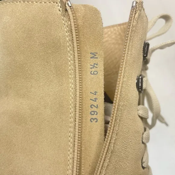 La Canadienne Women Sabel WaterproofSuede Sand Combat Boots 6.5 M‎ (D 460)