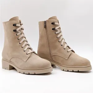 La Canadienne Women Sabel WaterproofSuede Sand Combat Boots 6.5 M‎ (D 460)