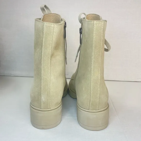 La Canadienne Women Sabel WaterproofSuede Sand Combat Boots 6.5 M‎ (D 460)