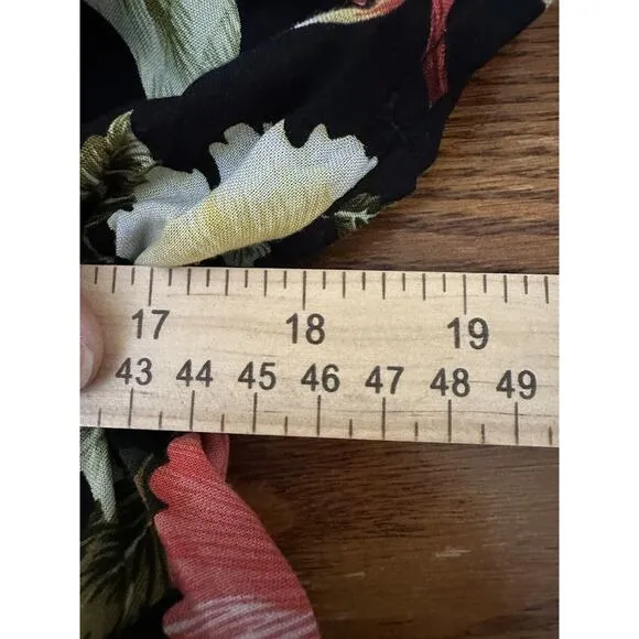 Label Of Love Hawaiian Tropical Dress Size Large Button Front New