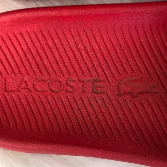LACOSTE Red Sandals/Flip Flops Men- Size 12