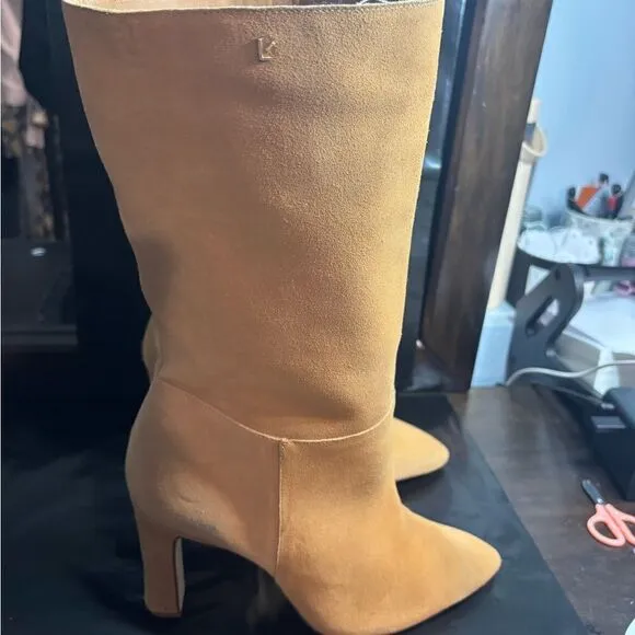 Larroudé Cindy 95MM Suede Boots size 9