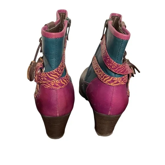 L`Artiste by Spring Step | Davinci Leather Western Ankle Boots