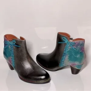 L'Artiste x Jane &amp; Coco Allurable Leather Ankle Boots