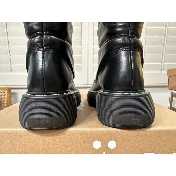 LAST Fergie Leather Warm Lining Black Boots Size 4 Kids 5.5 W US 36 EU NIB Cozy