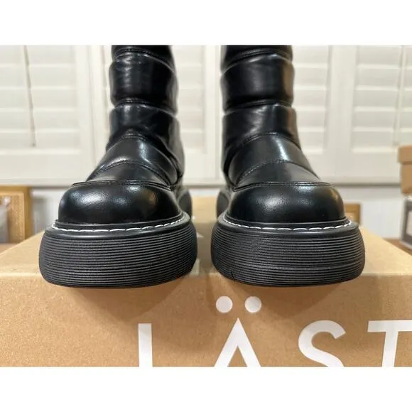 LAST Fergie Leather Warm Lining Black Boots Size 4 Kids 5.5 W US 36 EU NIB Cozy