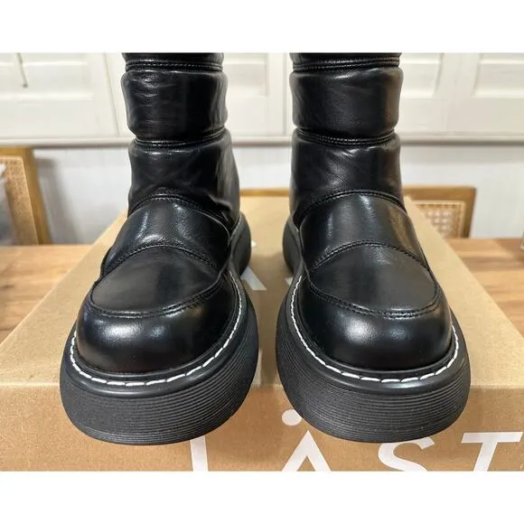LAST Fergie Leather Warm Lining Black Boots Size 4 Kids 5.5 W US 36 EU NIB Cozy