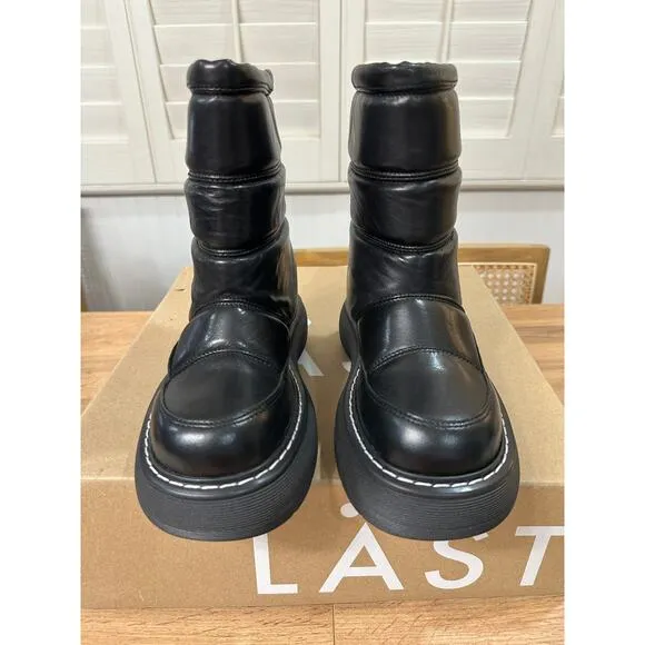 LAST Fergie Leather Warm Lining Black Boots Size 4 Kids 5.5 W US 36 EU NIB Cozy