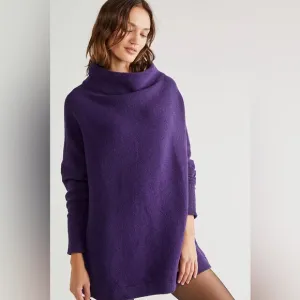 🎉LAST PIECE 🎉Free People Ottoman Slouchy Tunic Sweater Gothis Grape