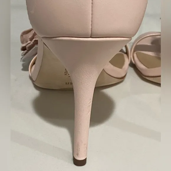 Lauren Ralph Lauren Allie Floral Leather Sandals Soft Pink Women’s Size 8B New