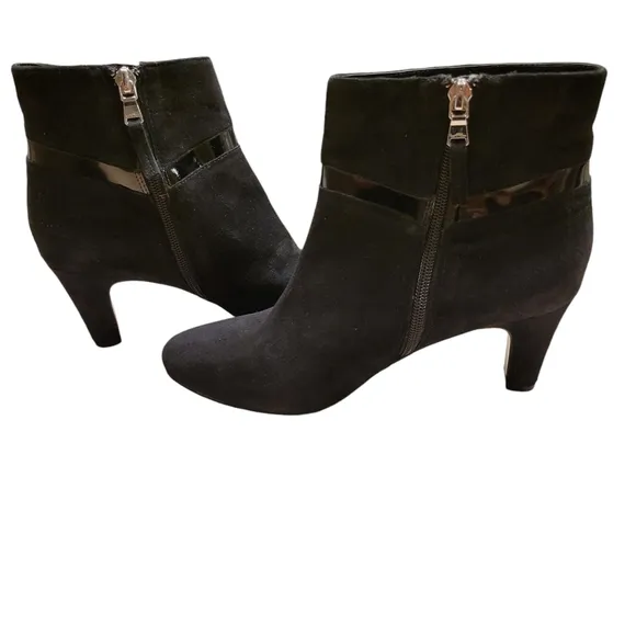 Lauren Ralph Lauren Black Suede Ankle Boots