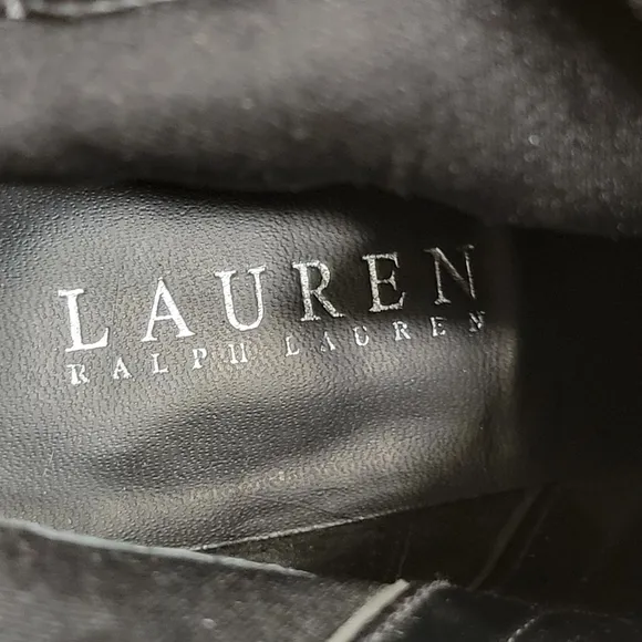Lauren Ralph Lauren Black Suede Ankle Boots