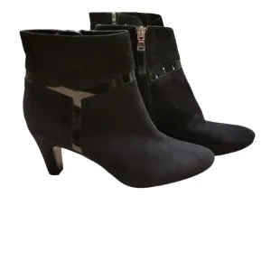 Lauren Ralph Lauren Black Suede Ankle Boots