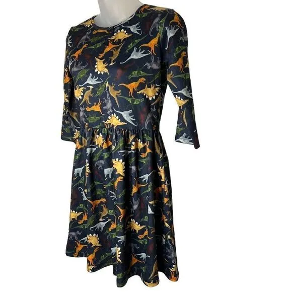 La Vie Lente Dinosaur Skater Dress XS/S