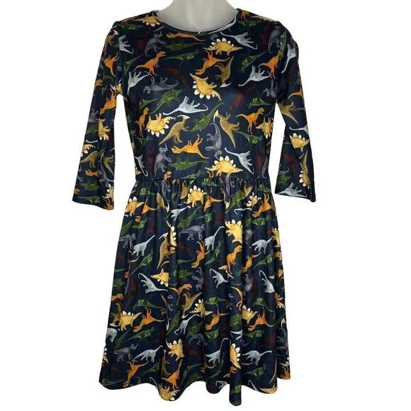 La Vie Lente Dinosaur Skater Dress XS/S