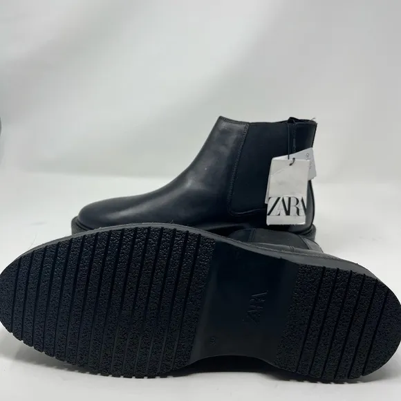 LEATHER CHELSEA ANKLE BOOTS SZ 6