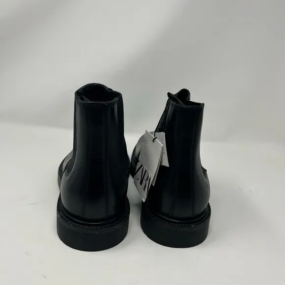 LEATHER CHELSEA ANKLE BOOTS SZ 6