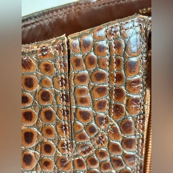 Leather Pearlanie knee high croc print boots