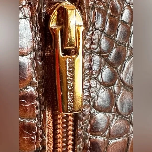 Leather Pearlanie knee high croc print boots