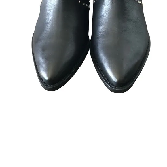 Lemare Studded Ankle Boots Black Silver EU37