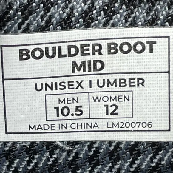 LEMS Boulder Boots Waterproof Umber Barefoot Leather Moc Toe Men's Size 10.5