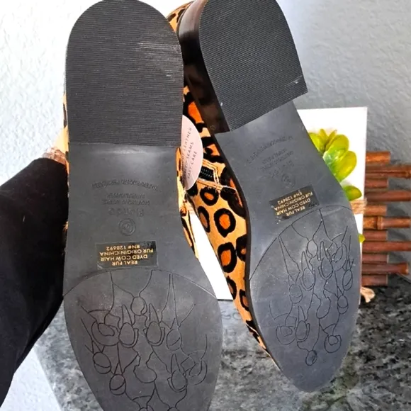 Leopard Print Ankle Boots | Size 8.5