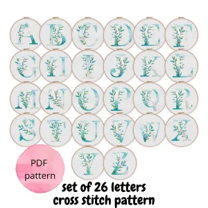 Letter Set Cross Stitch Bundle