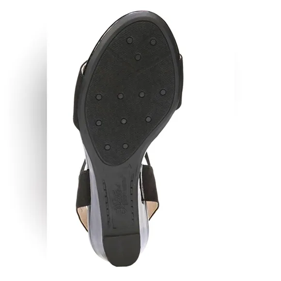 LIFE STRIDE Yolo Sandal Size 8.5W Black Soft System Footbed Women’s Dress Shoes