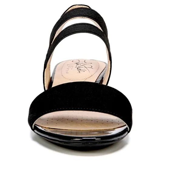 LIFE STRIDE Yolo Sandal Size 8.5W Black Soft System Footbed Women’s Dress Shoes
