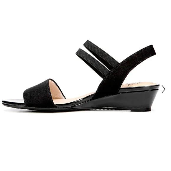 LIFE STRIDE Yolo Sandal Size 8.5W Black Soft System Footbed Women’s Dress Shoes