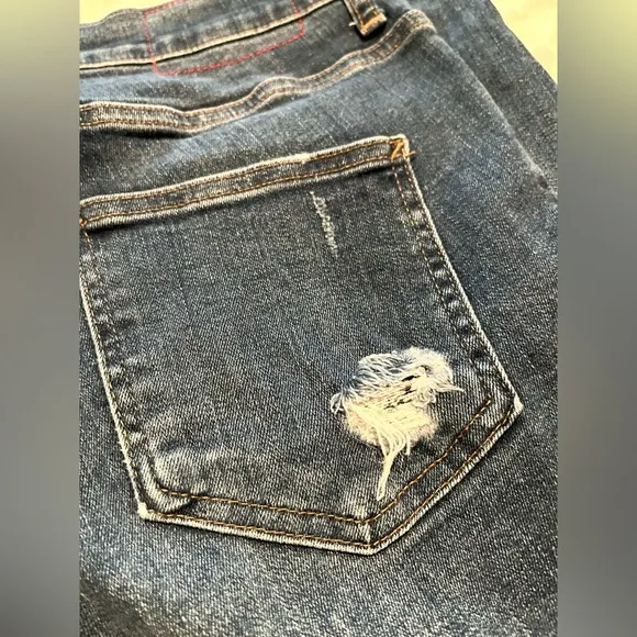 Like NEW!! 28 Marine Layer High Skinny Distressed Raw Hem Jeans