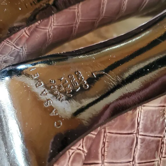 Like NEW Casadei croc embossed boots