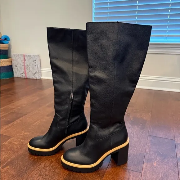 Like New in Box! Dolce Vita Corry H2O Waterproof Boots in Onyx Wide Calf