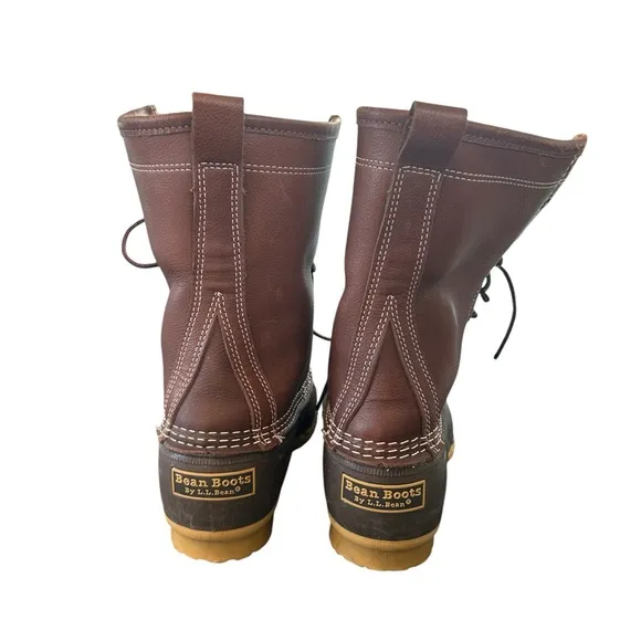 L.L.bean 10-10.5 Bean Boots 10&quot; Shearling-Lined lace up leather weather proof