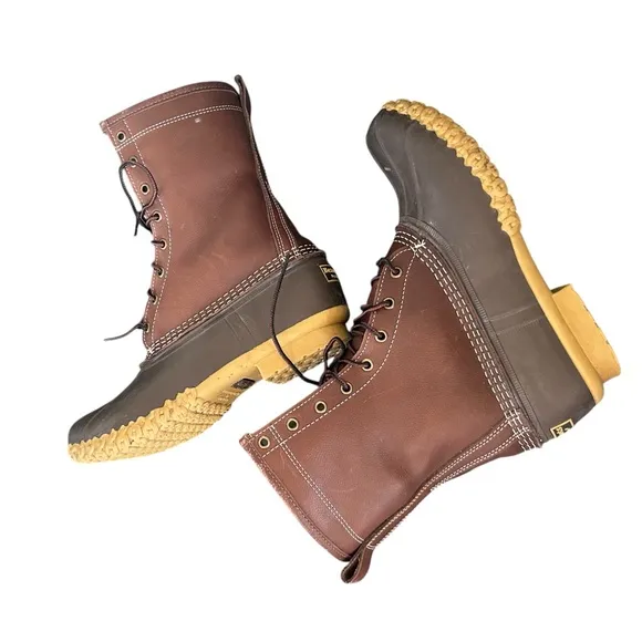 L.L.bean 10-10.5 Bean Boots 10&quot; Shearling-Lined lace up leather weather proof