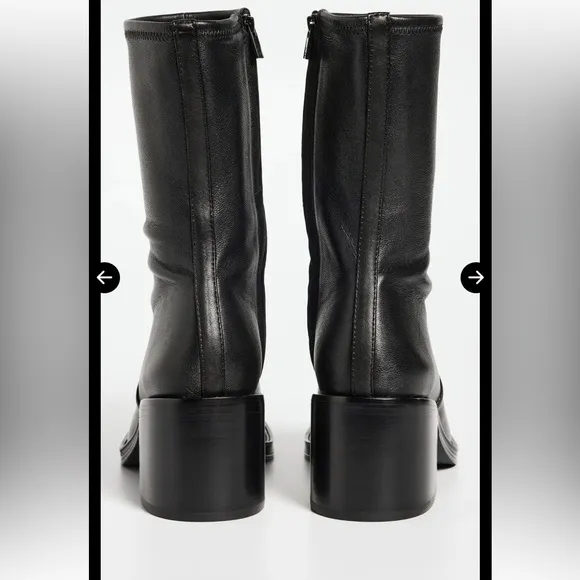 Loeffler Randall Nolan Stretch Ankle Bootie – Black Leather – Size 8.5 BNWT