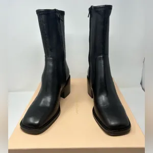 Loeffler Randall Nolan Stretch Ankle Bootie – Black Leather – Size 8.5 BNWT