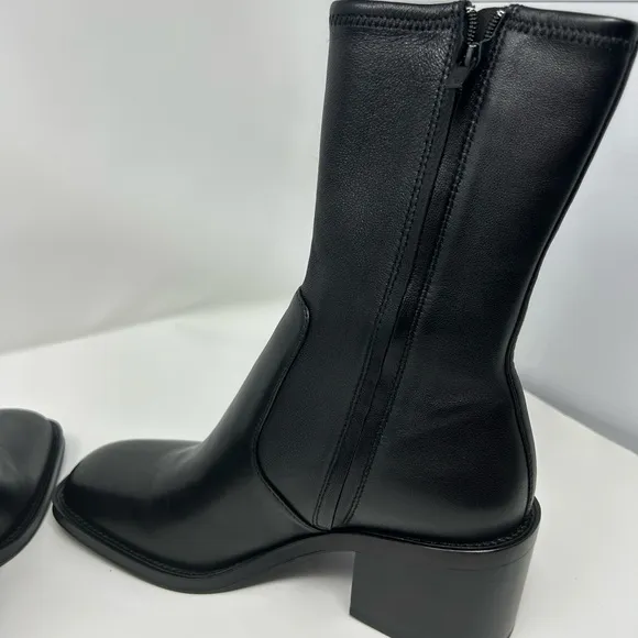 Loeffler Randall Nolan Stretch Ankle Bootie – Black Leather – Size 8.5 BNWT