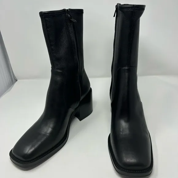 Loeffler Randall Nolan Stretch Ankle Bootie – Black Leather – Size 8.5 BNWT
