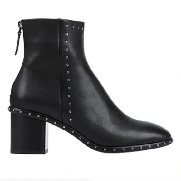 Lola Cruz Womens Black Studded Ankle Boots EUR 39 Us 9 NWB