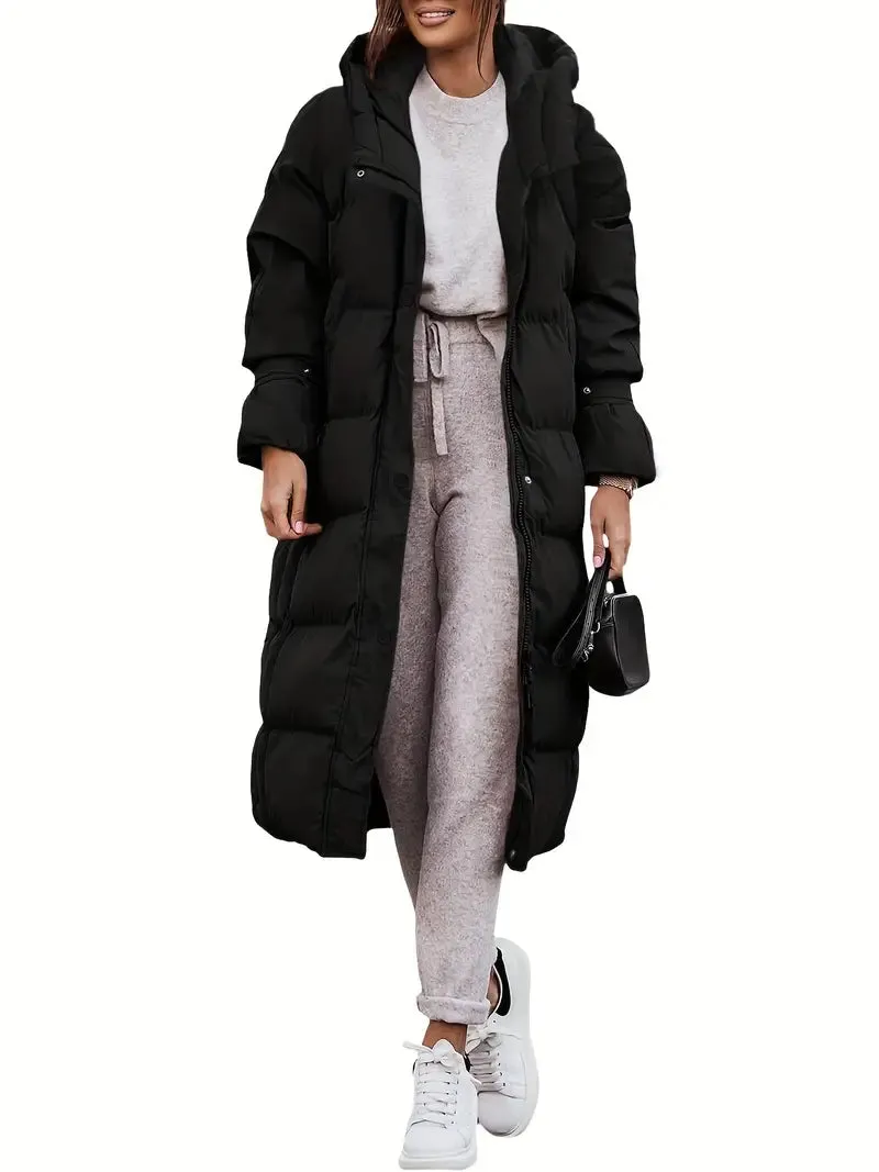 Long Puffer Coat | Full-Length | Warm and Water-Resistant