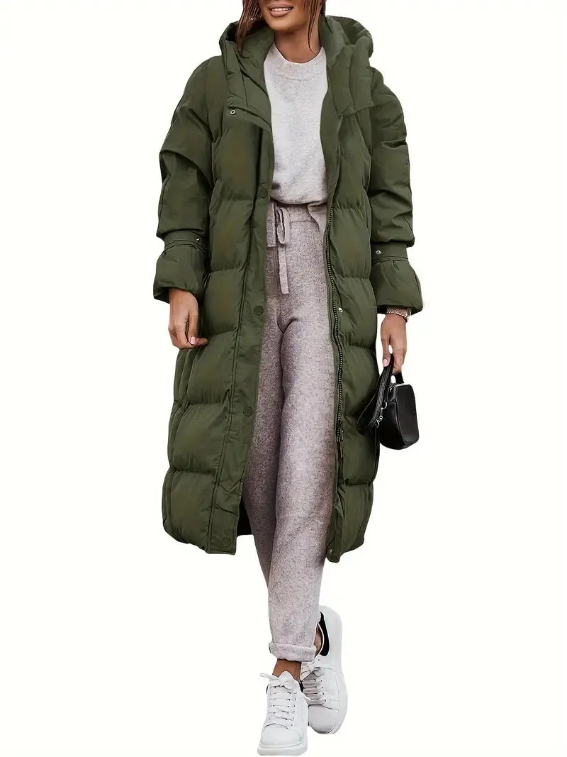 Long Puffer Coat | Full-Length | Warm and Water-Resistant