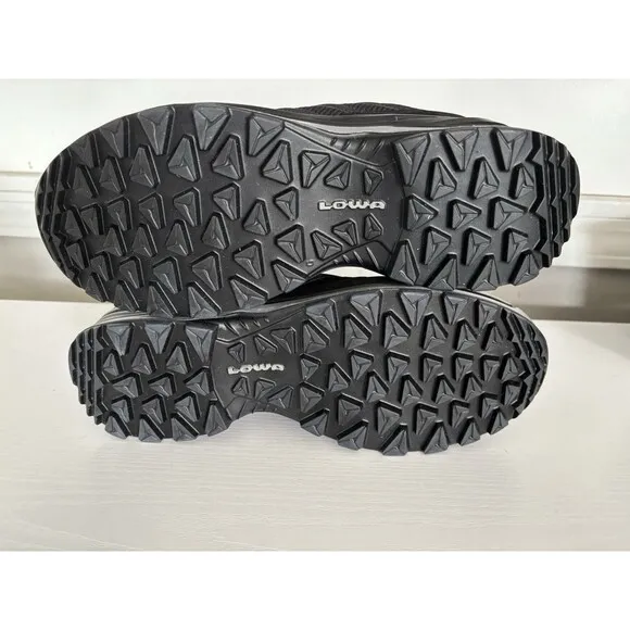 Lowa Innox Pro GTX Lo Hiking Shoes Mens 9.5 Black Grey GoreTex Mesh