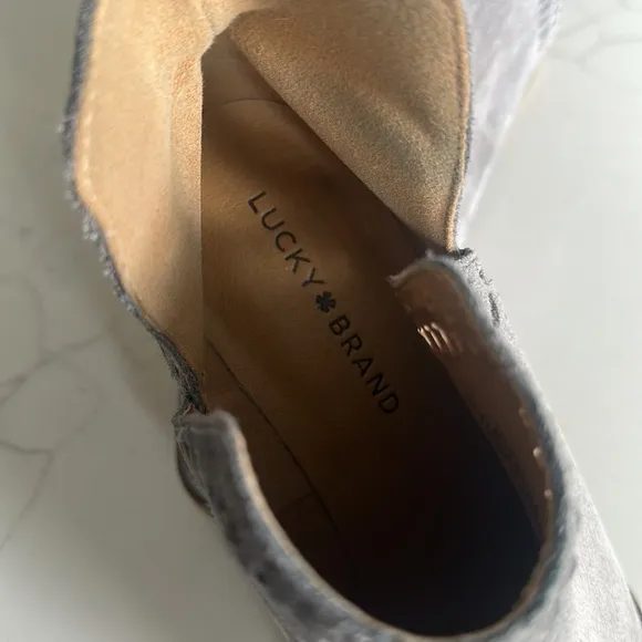 Lucky brand gray ankle boots size 8.5