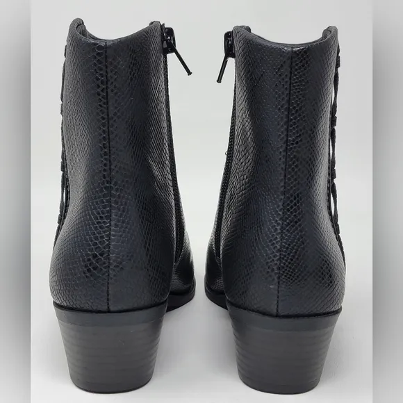 Lucky Brand Women's Fakelle Black Ankle Boots Side Zip Size 5.5 New